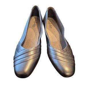 Soft Style By Hush Puppies Metallic Pewter Flats Size 6 UK / 8.5 US
